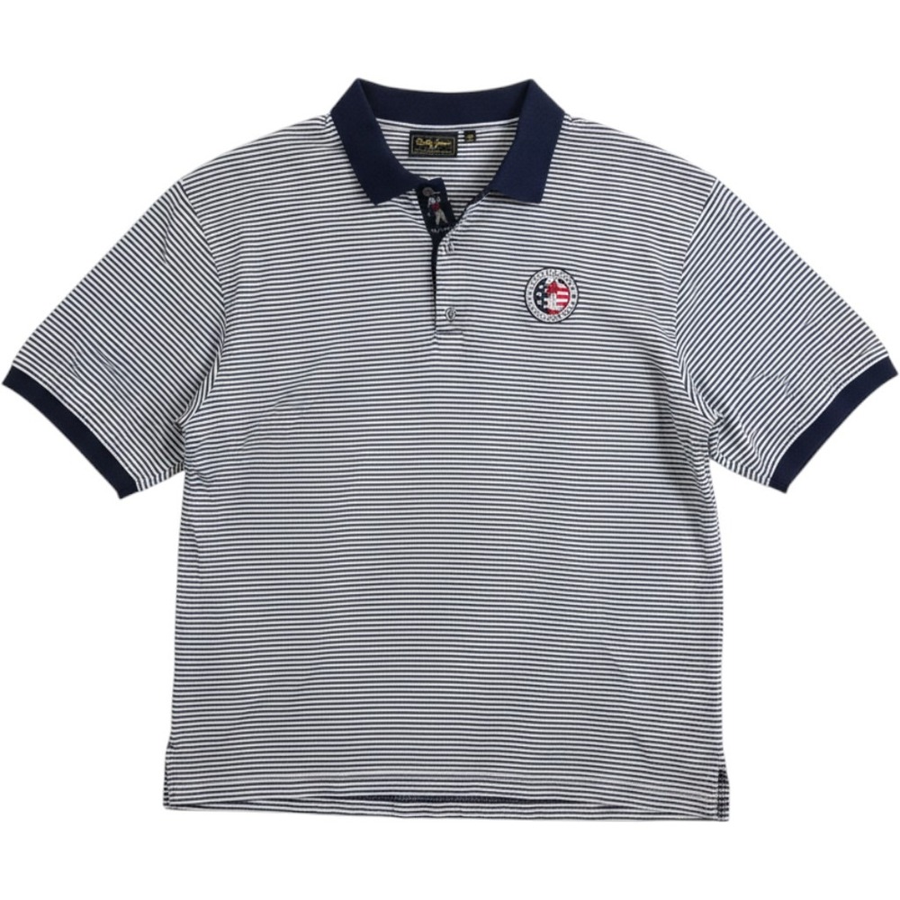 Bobby Jones 2005 US Open Pinehurst No 2 Striped Golf Polo Shirt Mens XXL Navy